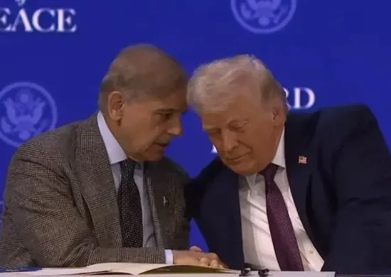 Shehbaz Sharif and Donald Trump at a PEace Summit