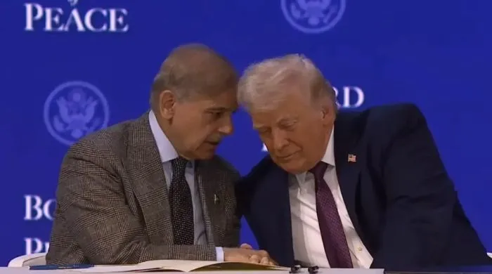 Shehbaz Sharif and Donald Trump at a PEace Summit
