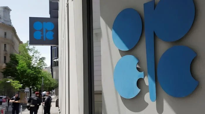 OPEC logo displayed outside its headquarters building, representing the global oil producers’ group following the UAE’s decision to exit and shift its energy strategy.